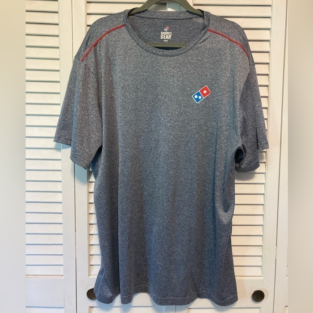 Mens Dominos Gear Blue Grey Short Sleeve Uniform T-Shirt Size Extra Large